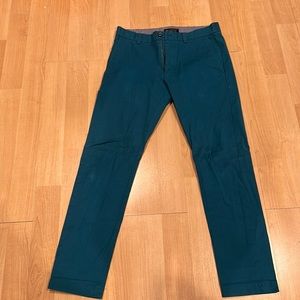30 X 30 Banana Republic Teal Fulton Skinny Chino